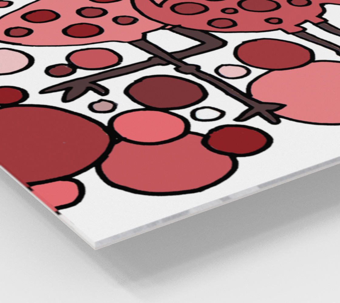 Funny Pink Flamingo Birds Abstract Art preview #2