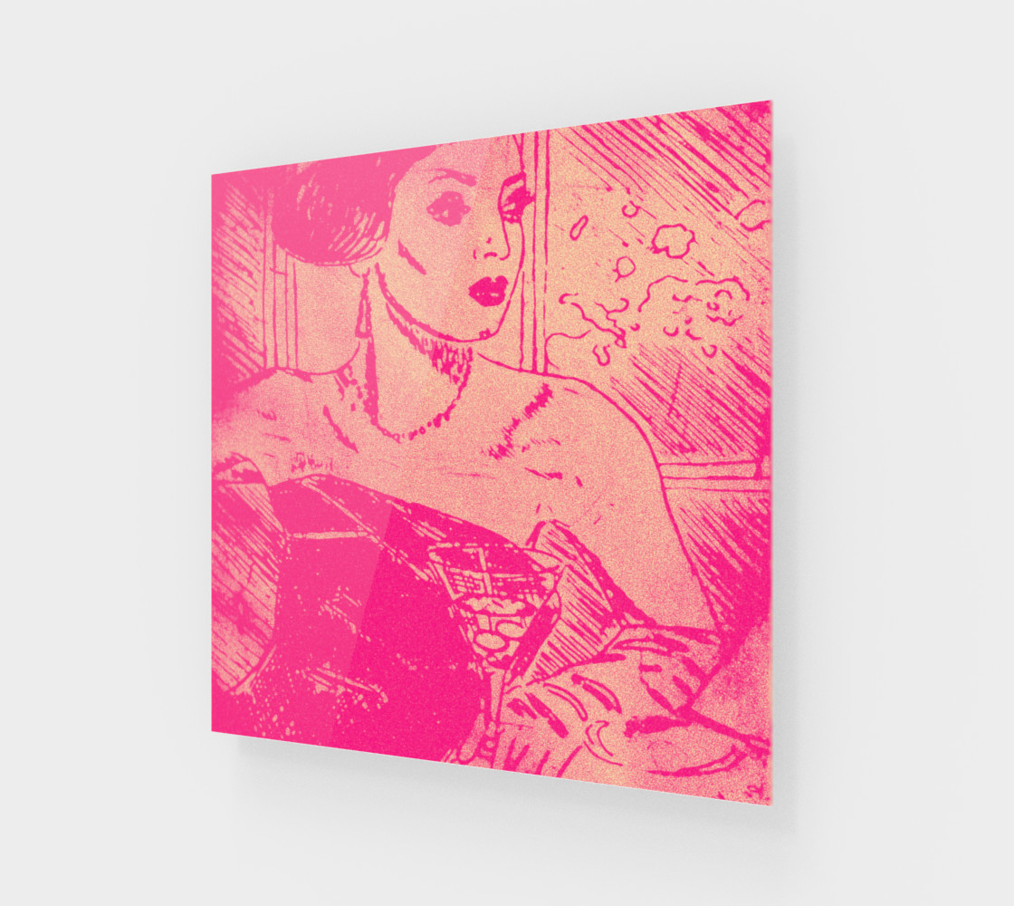 A night out pink art print preview #1