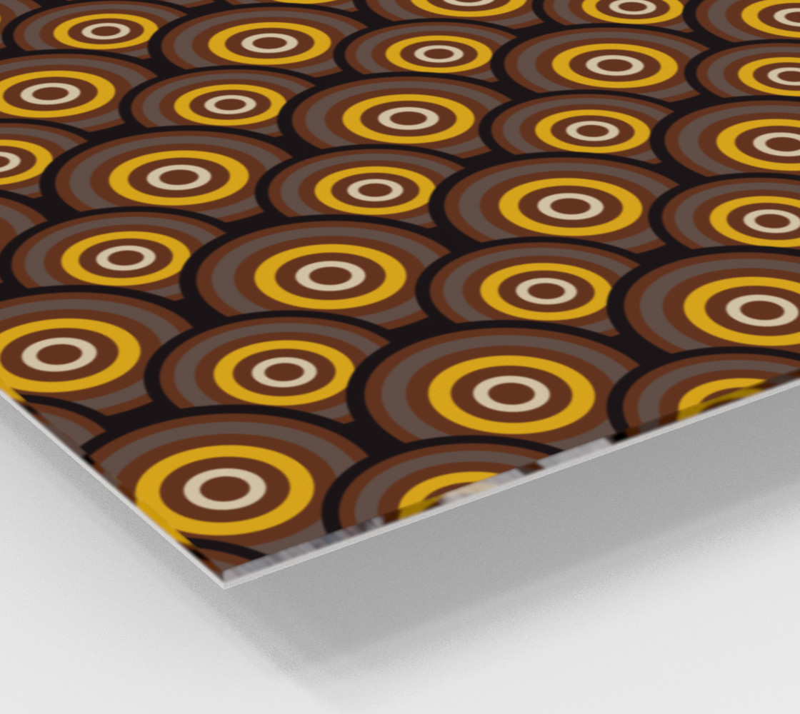 retro circles brown with yellow preview #2
