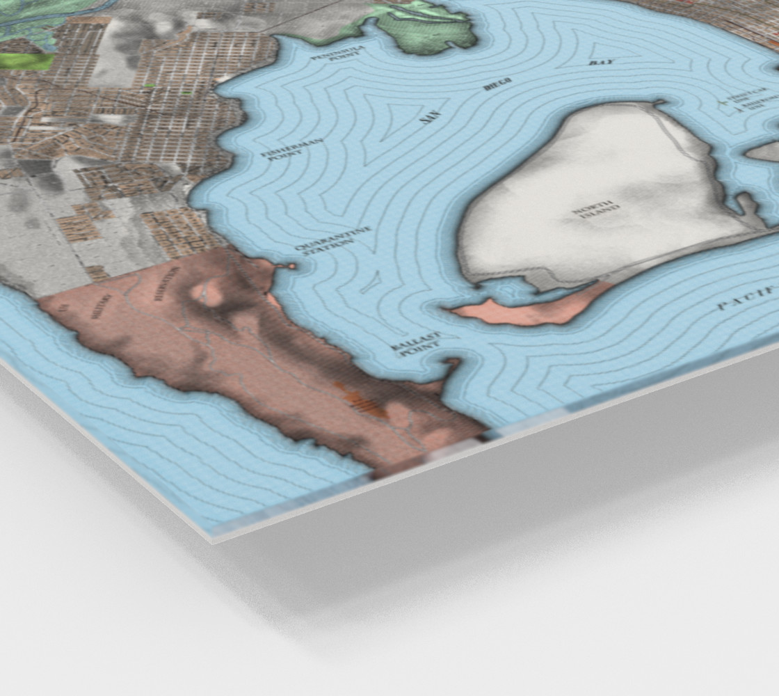 Historical Map of San Diego California preview #2
