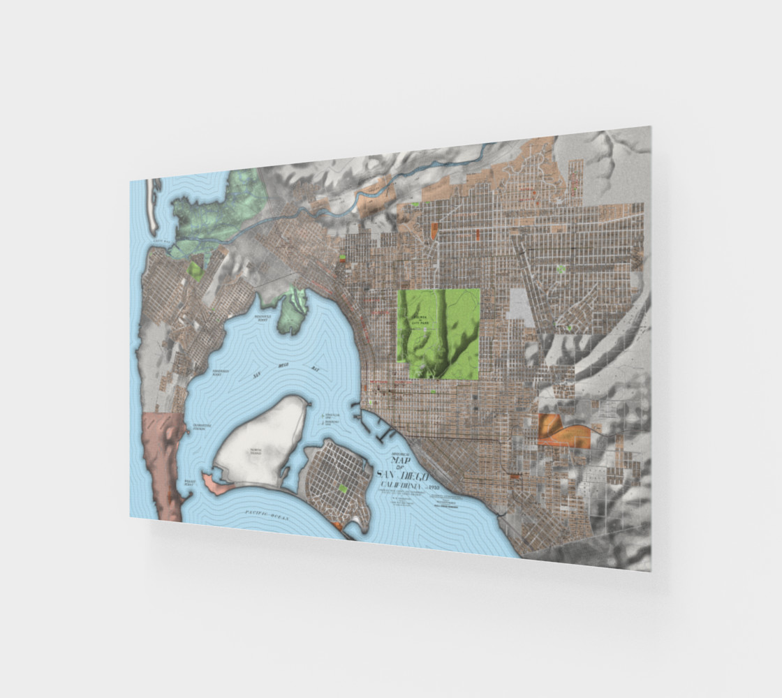Historical Map of San Diego California preview #1