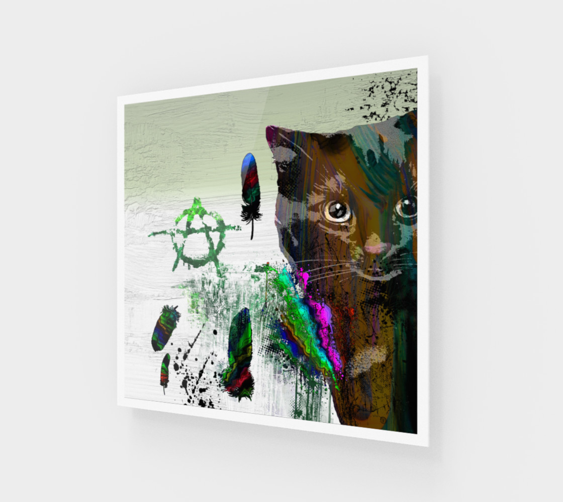 Aperçu de Cat №2 Wall Art Print #1