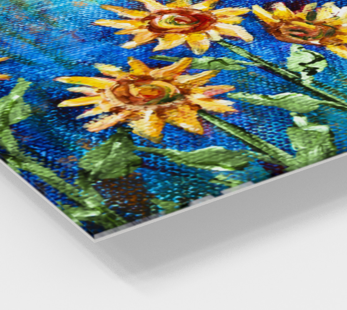 Sunflowers Denim Wall Art preview #2