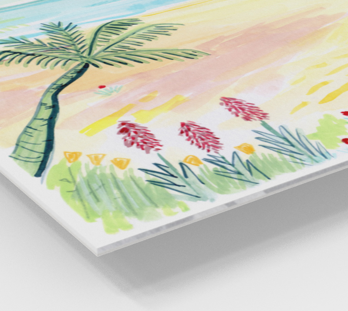 Aperçu de Beach Day Watercolor Fine Art Print #2