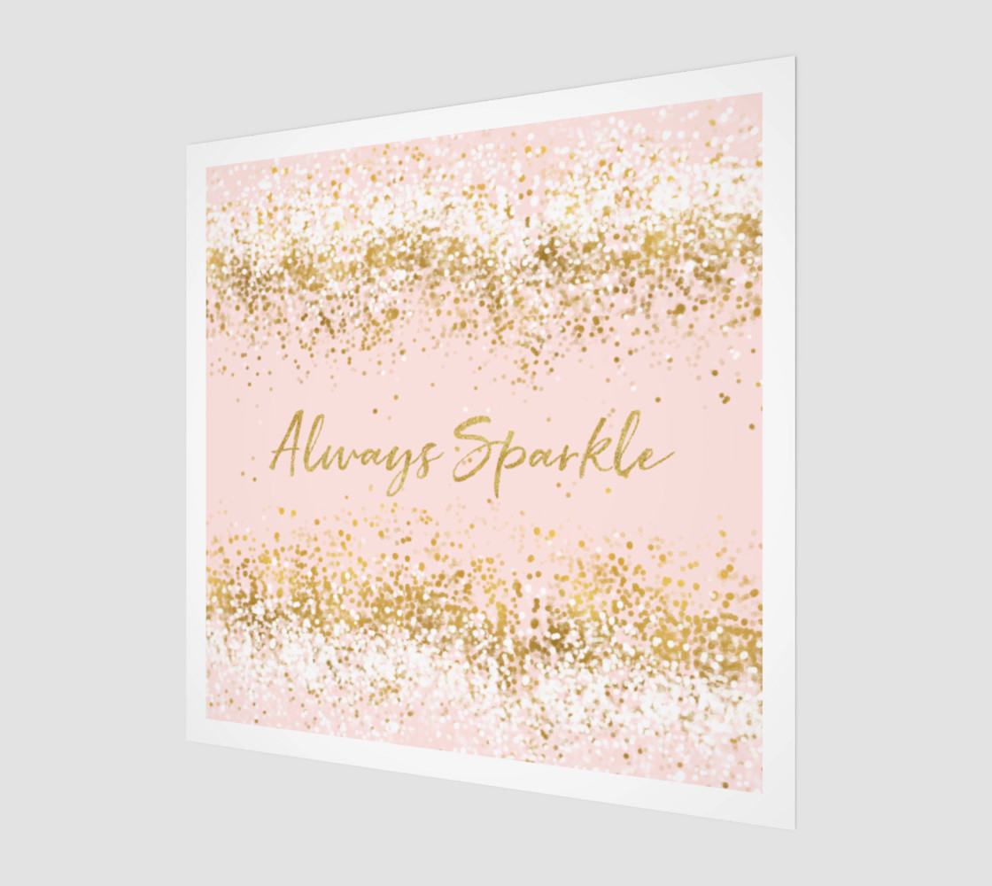 Aperçu de Blush Pink White Gold Confetti Always Sparkle #1