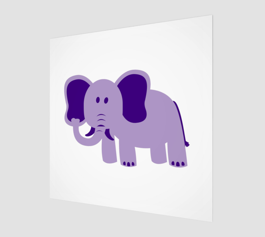 Purple Elephant Wall Art preview #1