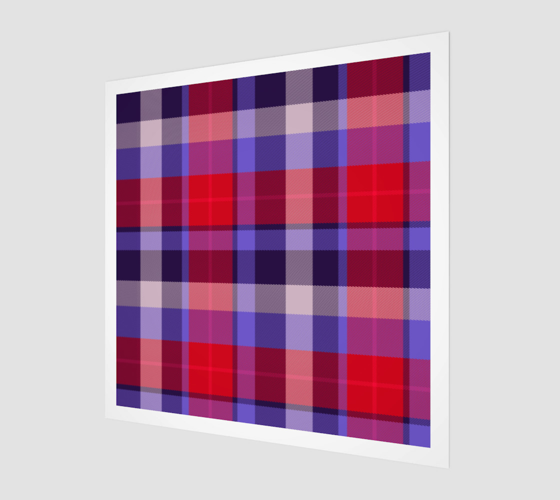 Lilac & Red Checked Plaid preview #1