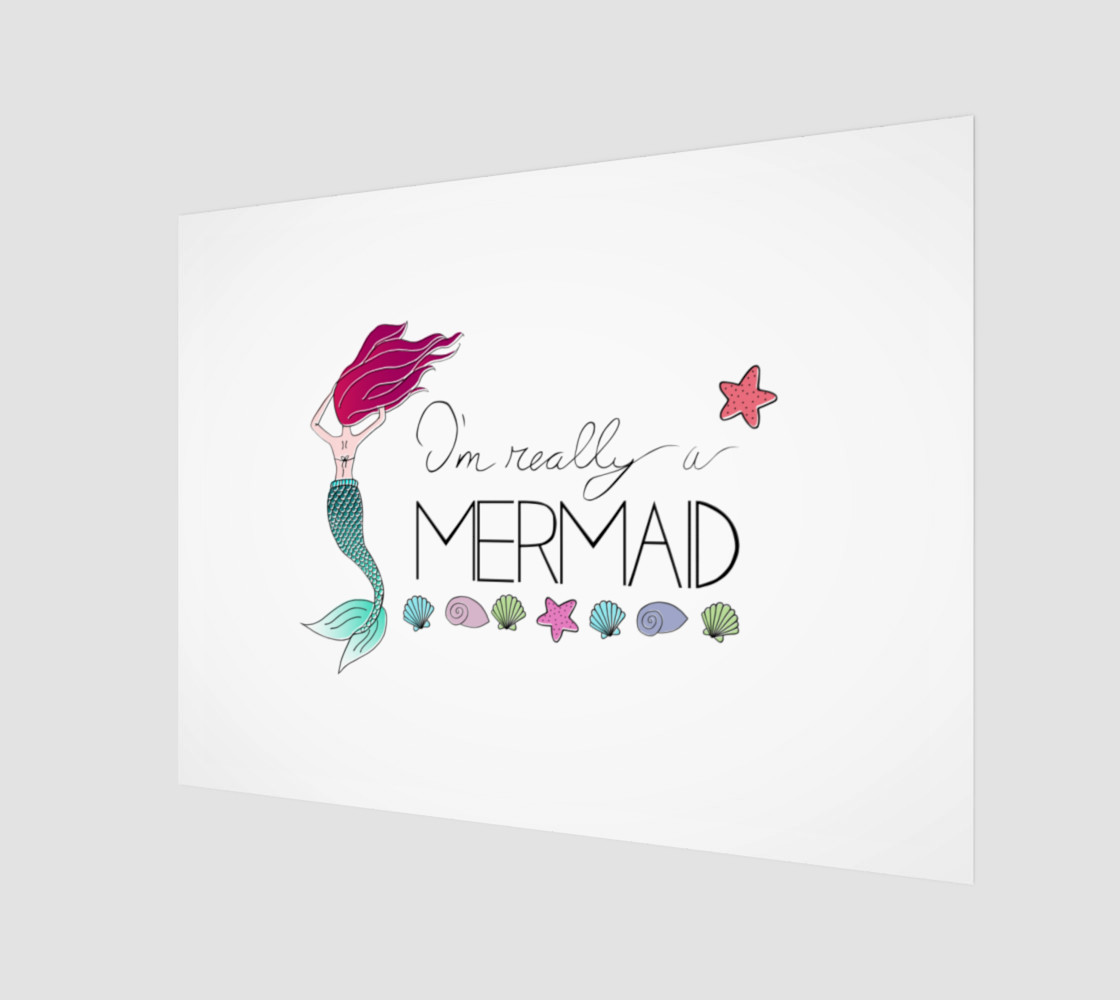 Aperçu 3D de I'm Really a Mermaid Canvas Print - 4:3