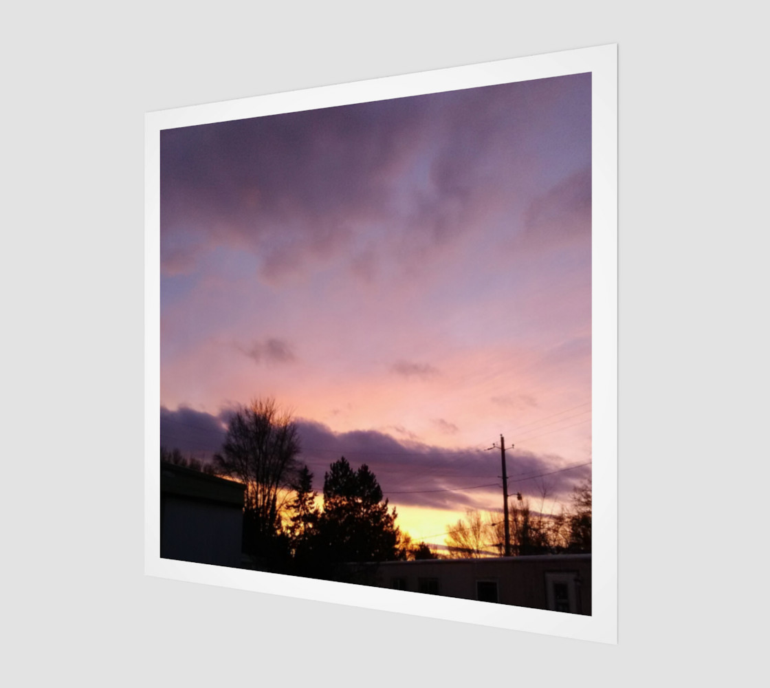 February Sunset in the Trailers Wall Art canvas preview #1