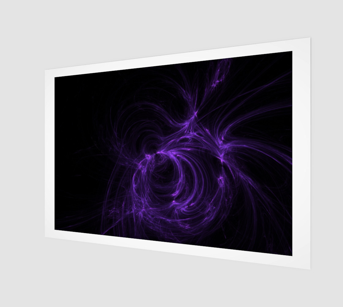 purple fractal wall art preview #1