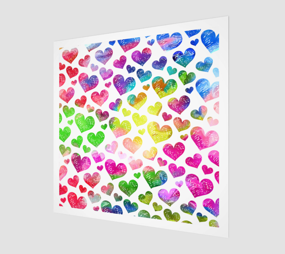 Watercolour Valentine Hearts preview #1