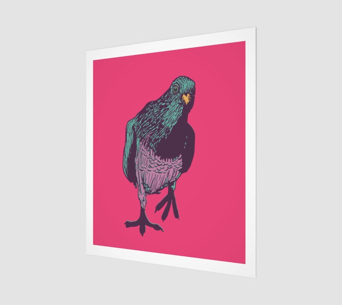 20'x24' Poster - Curious Pigeon in Bright preview #1