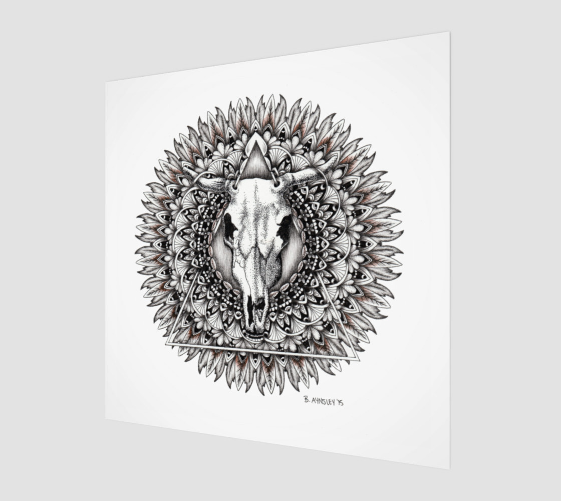 Feathered Skull Mandala 3D preview