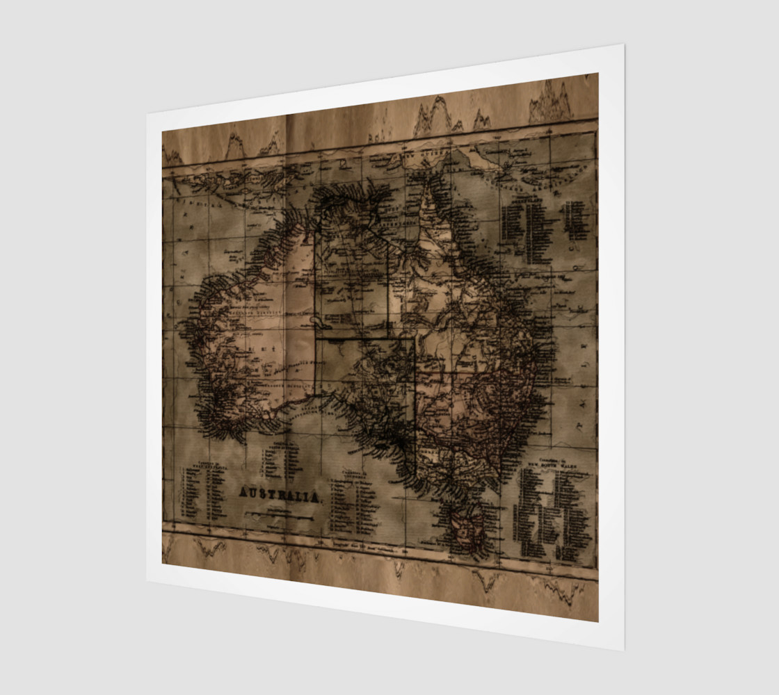 Vintage Map of Australia preview #1