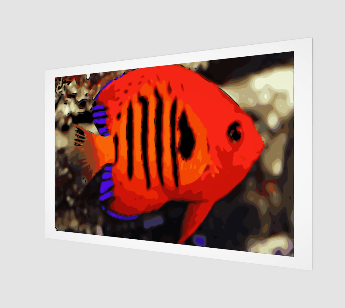 Fire Angelfish Watercolor By Gypsea preview #1