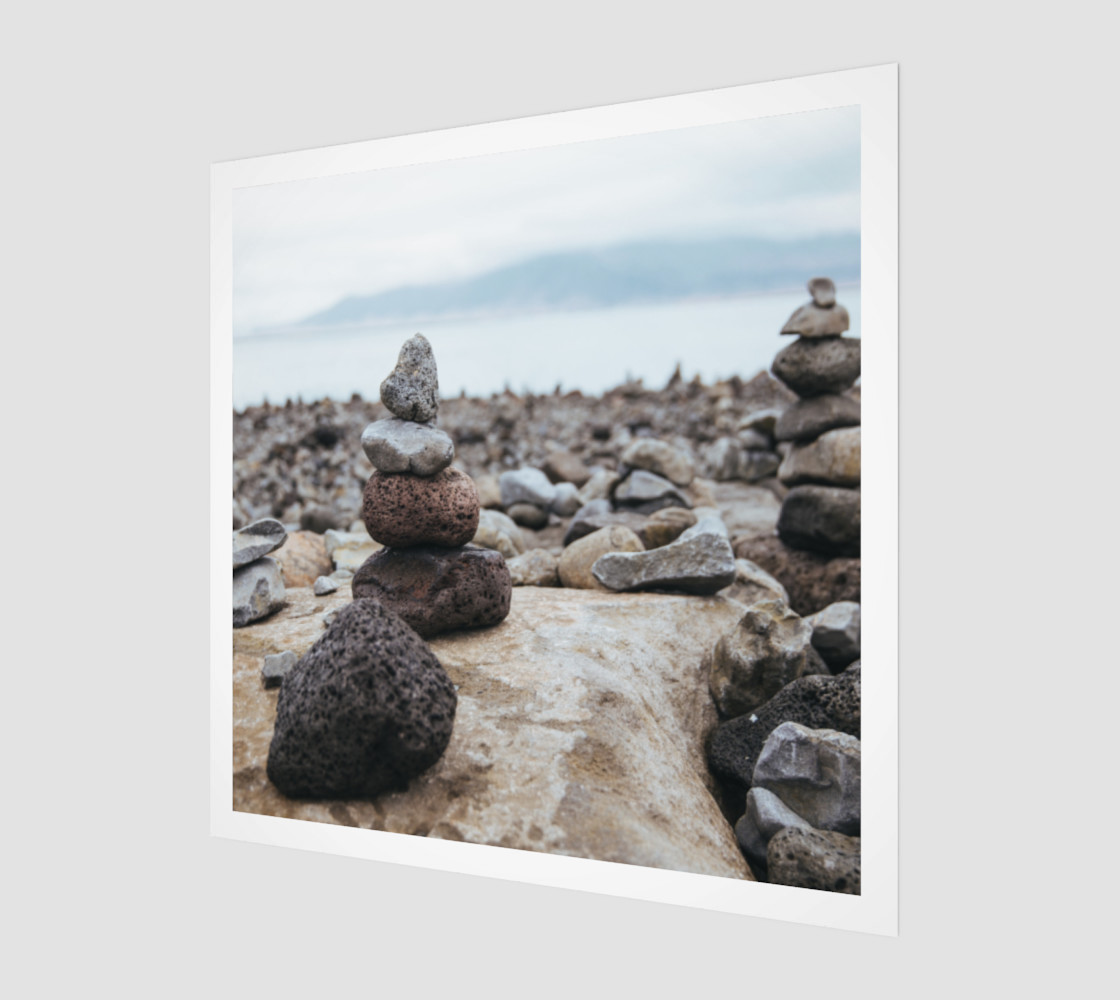 Zen Stones On Beach Wall Art Art Print By Payleigh Shop Art Of Where