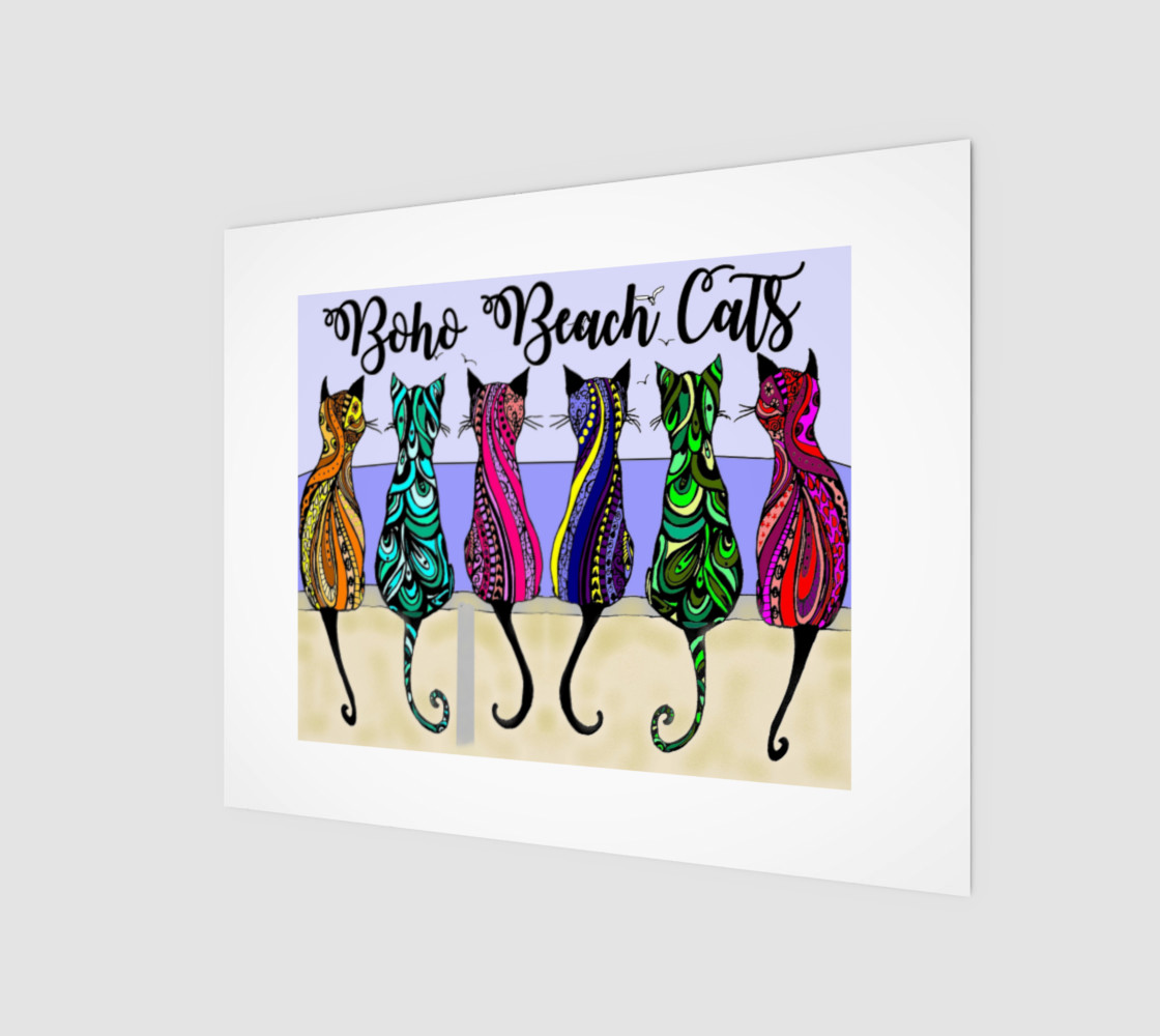 Boho Beach Cats Art By Gypsea preview #1