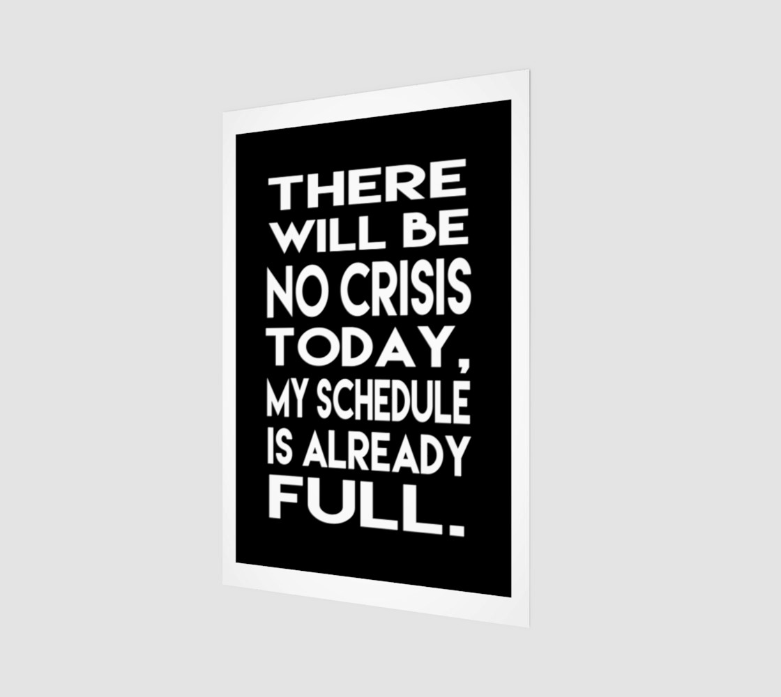 There will be no crisis today preview #1