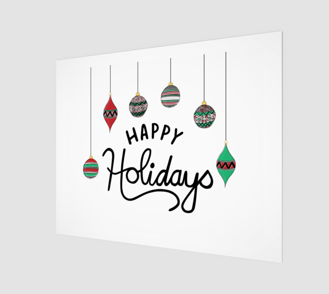 Aperçu de Happy Holidays 20"x16" Print #1