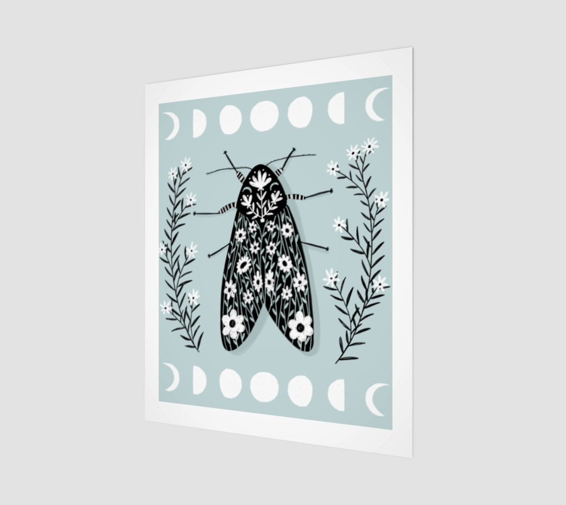 Moon Moth Art Print 16 x 20 preview #1