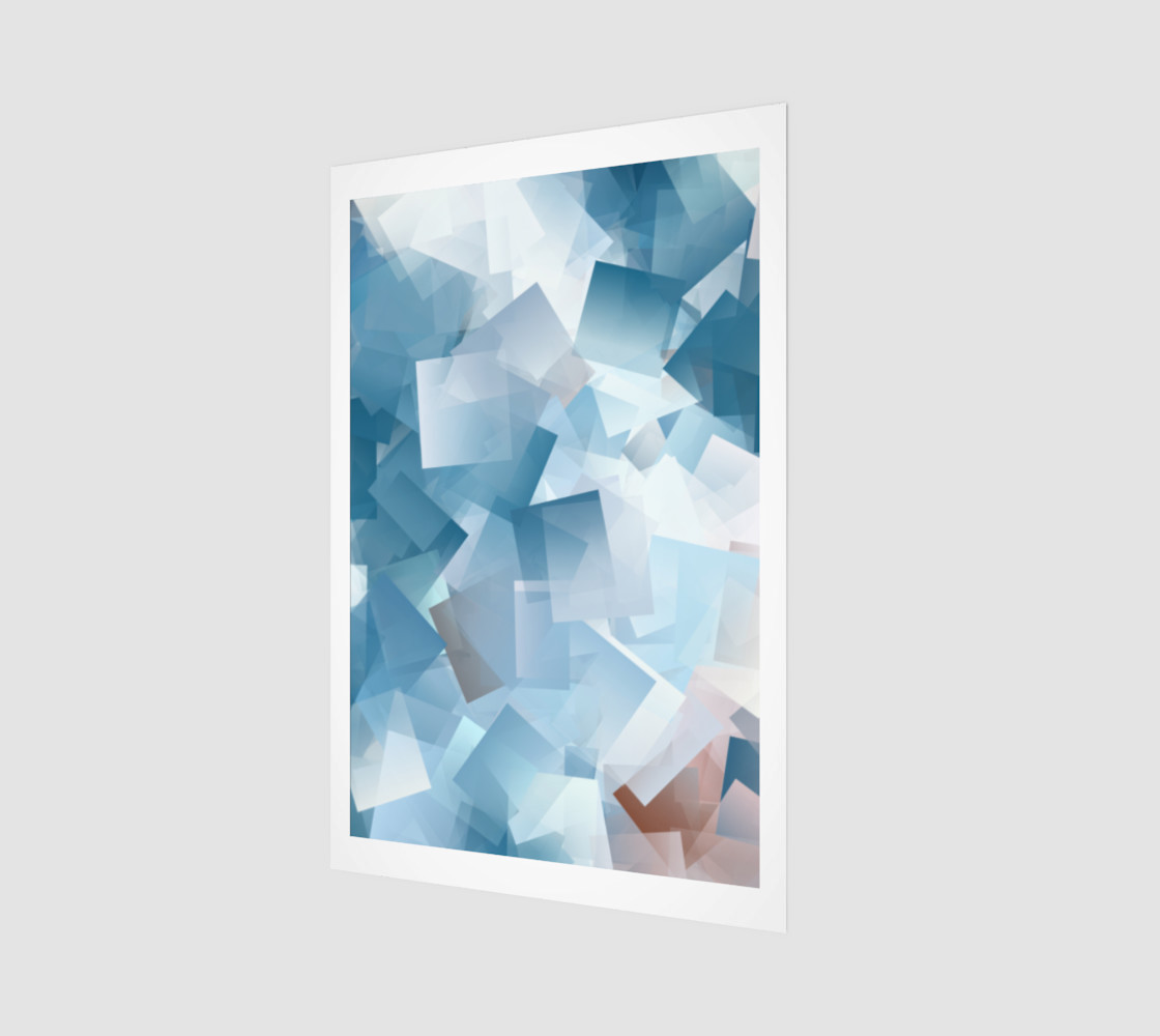 Muted Blues In Cubes preview #1