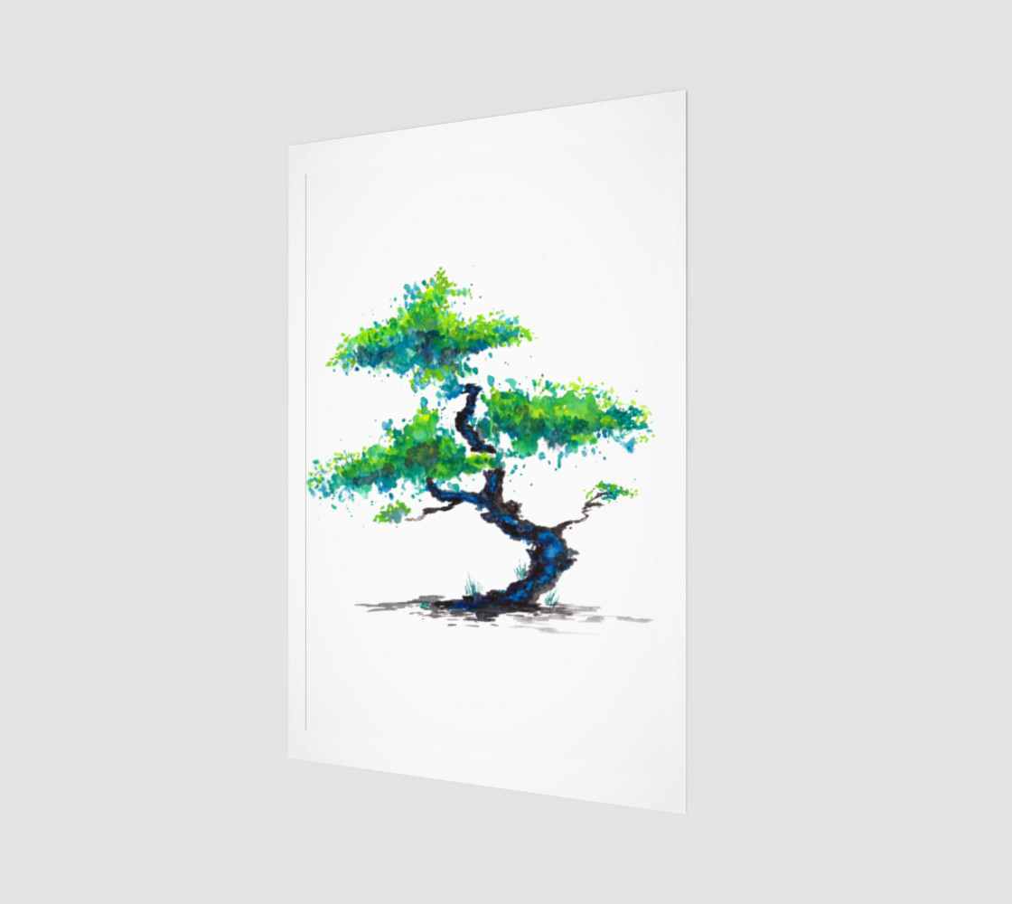 Blue Bonsai Watercolor preview #1
