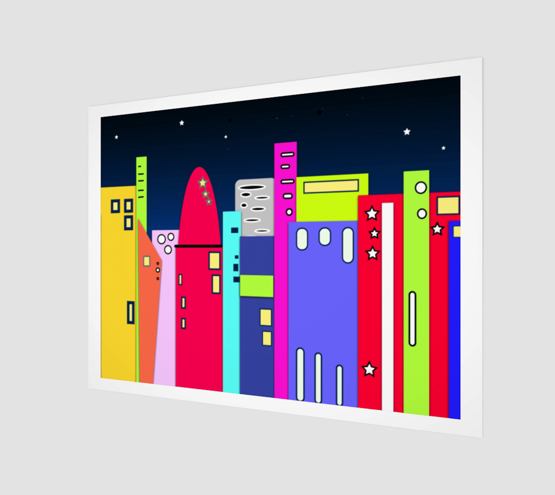 Space City Wall Art 10" x 7.5" preview #1