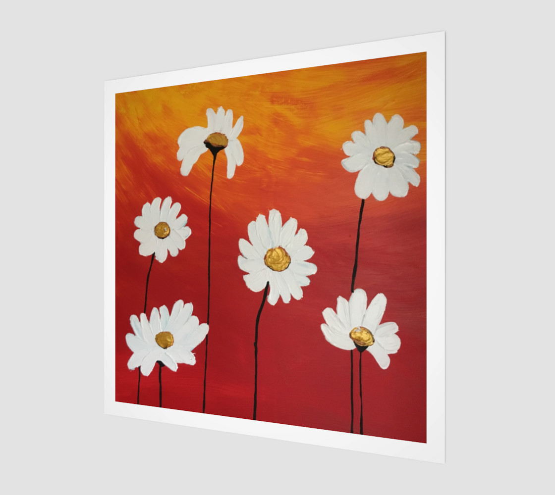 Daisy Sunset Art Print preview #1