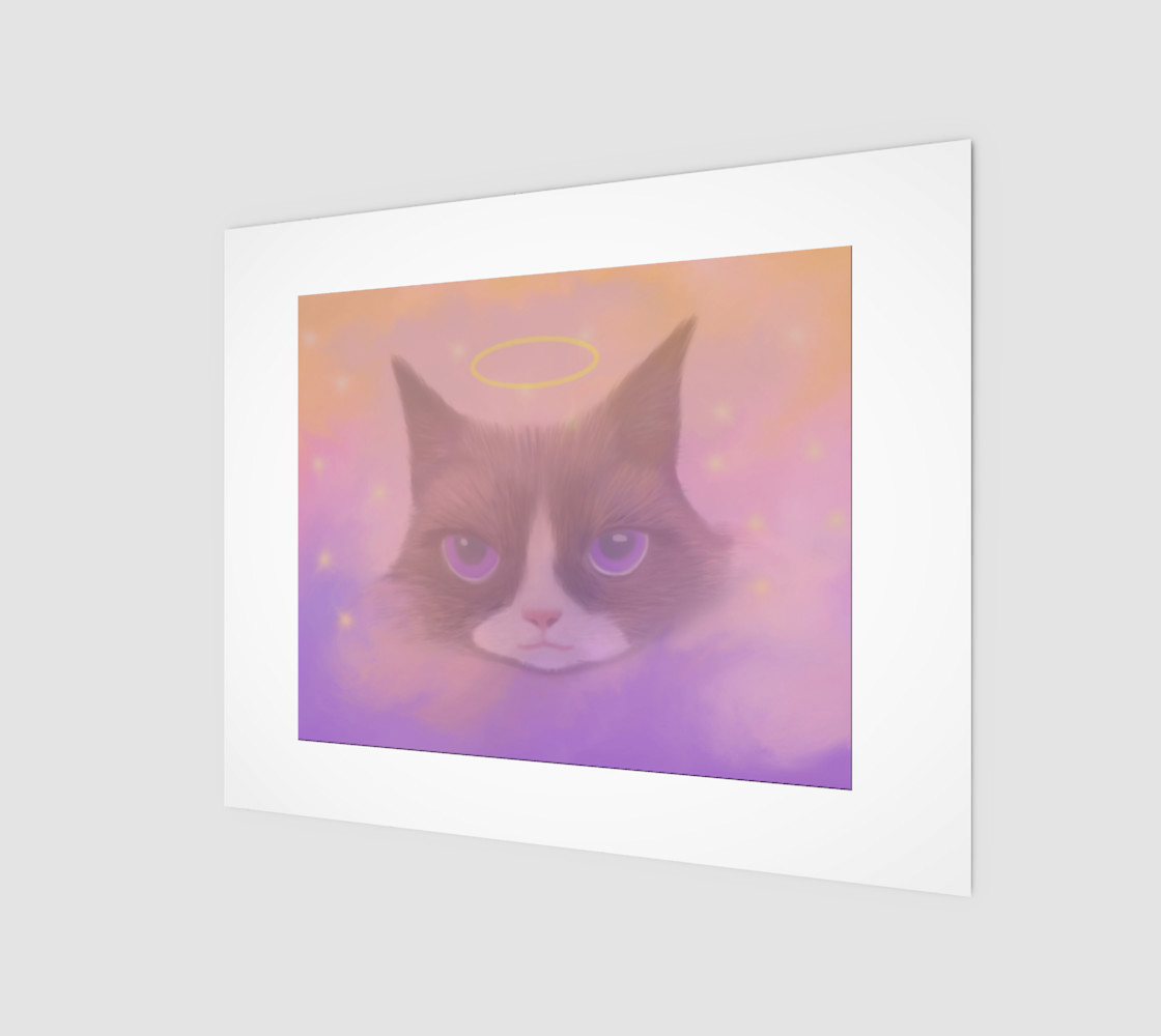 Cosmic Cat Wall Art 10" x 8" preview #1