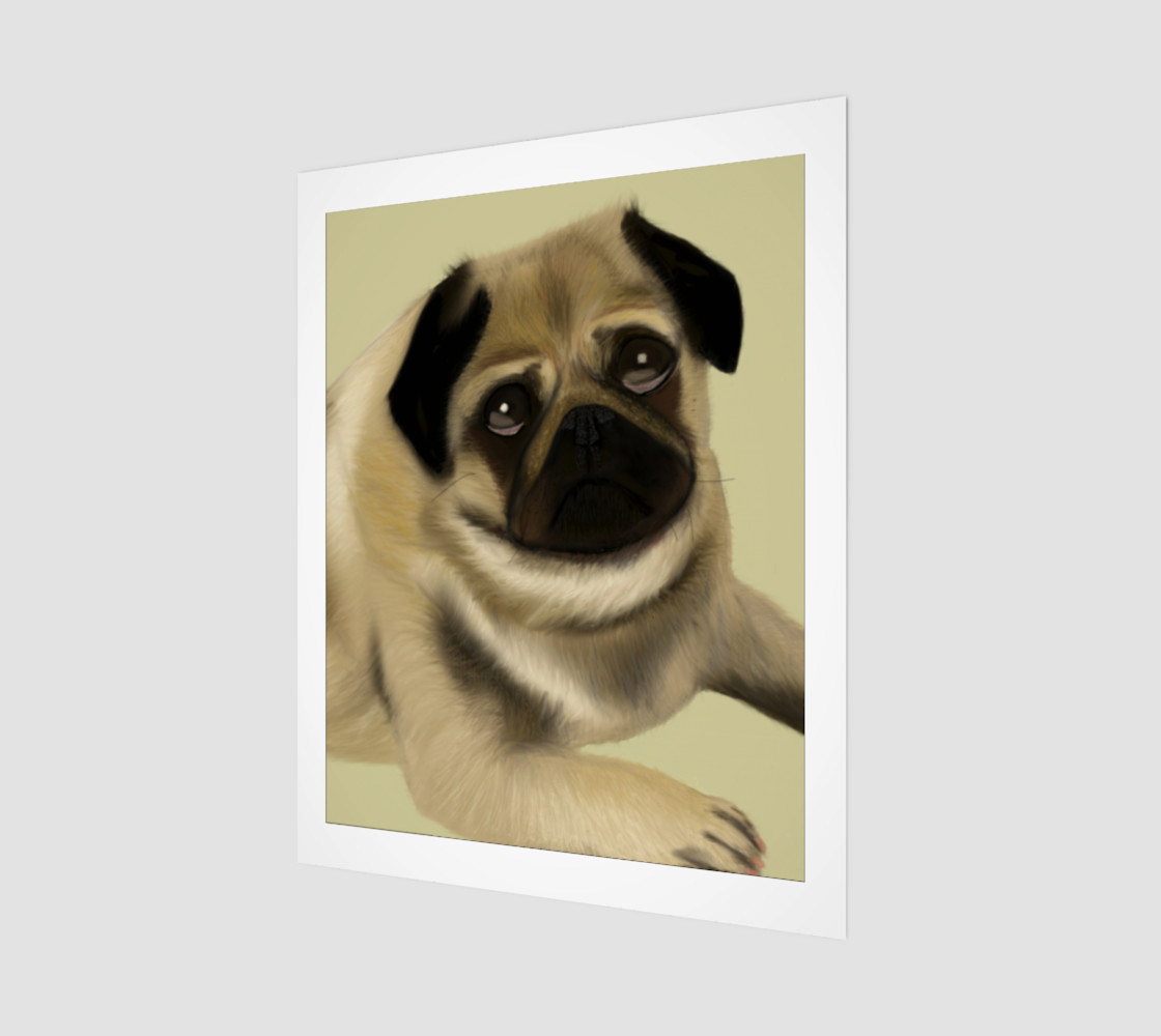 Pug Love Wall Art 16" x 20" preview #1