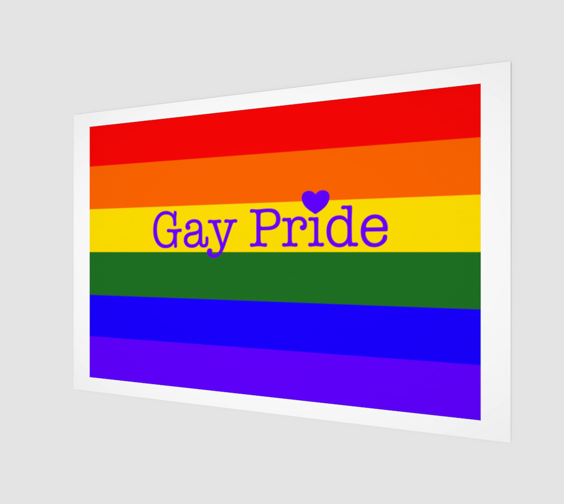 Gay Pride Love Wall Art 12" x 8" preview #1