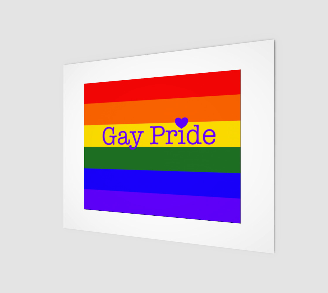 Gay Pride Love Wall Art 10" x 8" preview #1