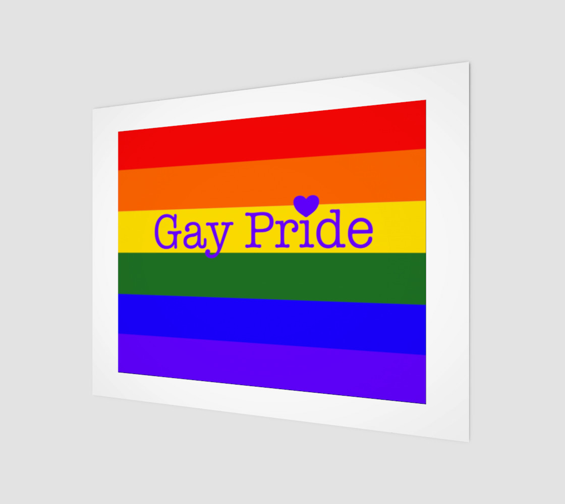 Gay Pride Love Wall Art 14' x 11" preview #1