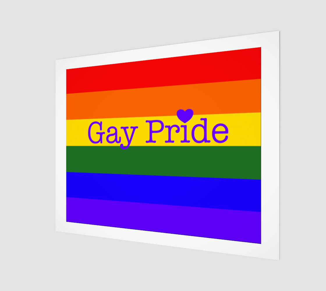 Gay Pride Love Wall Art 20" x 16" preview #1