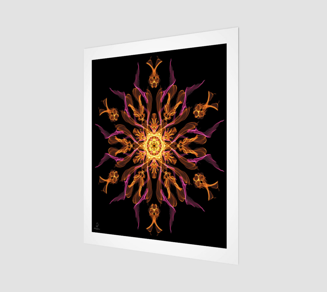 Flame Flower modern art print by Tabz Jones 3D preview