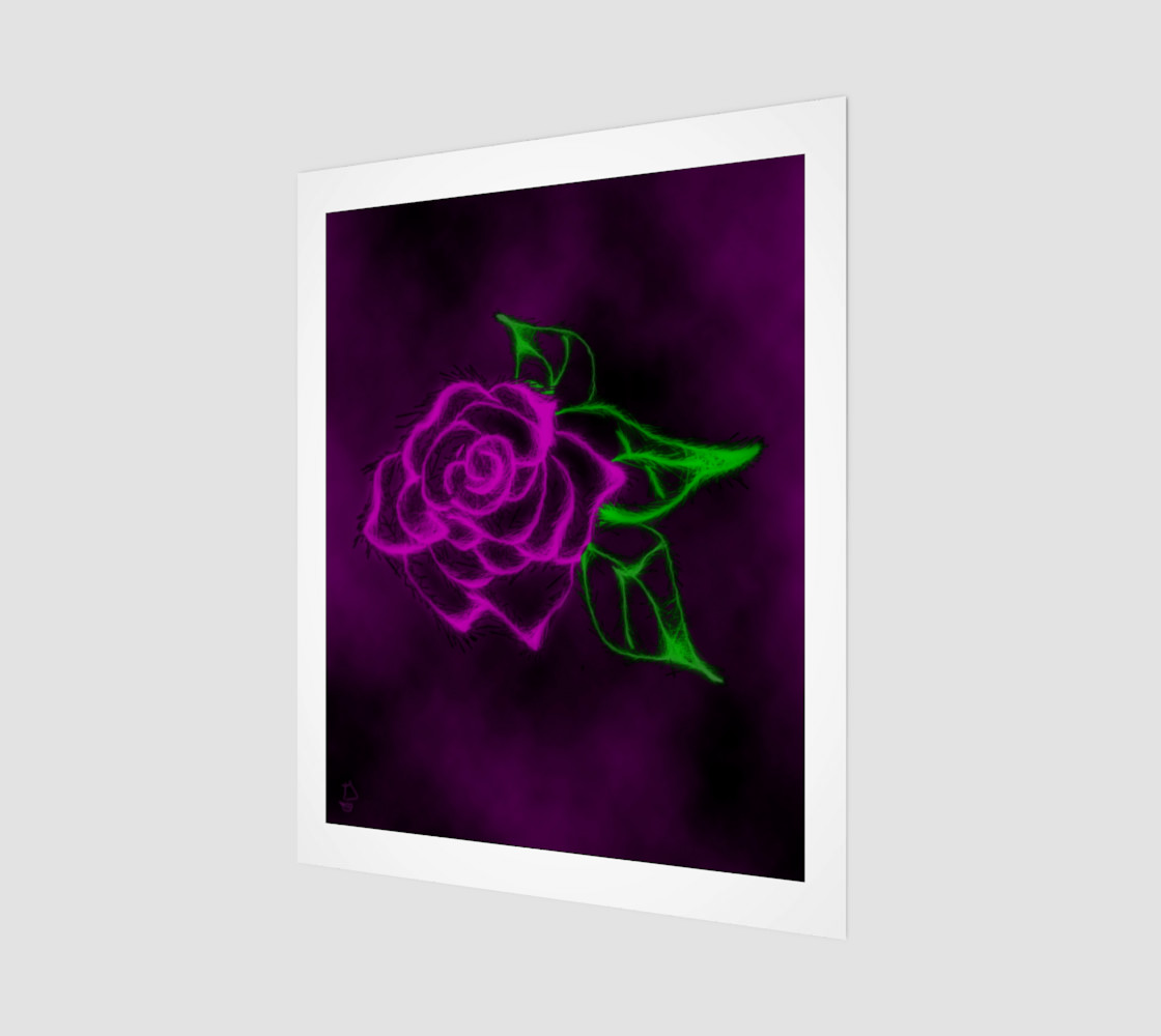 Fractal Rose fantasy art print by Tabz Jones preview #1