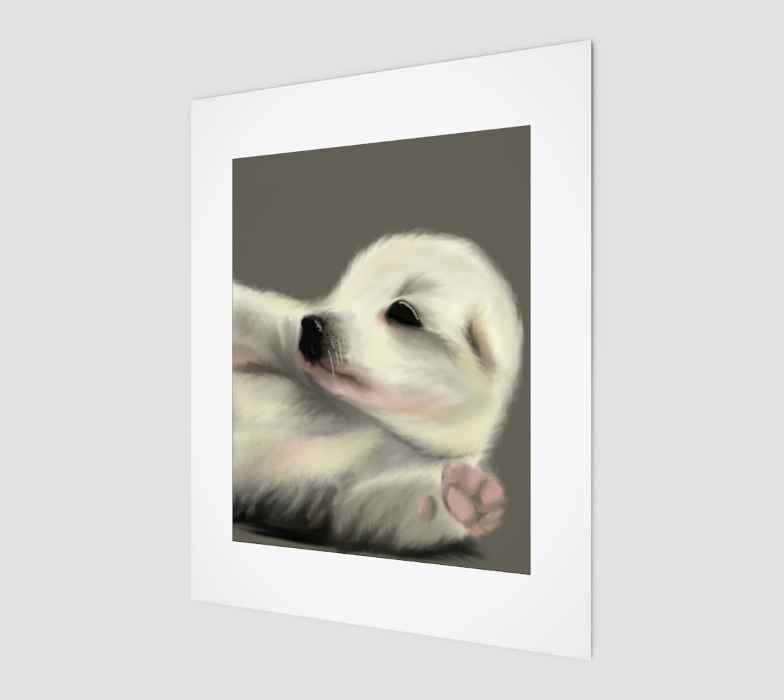 Adorable Puppy Wall Art 8" x 10" preview #1