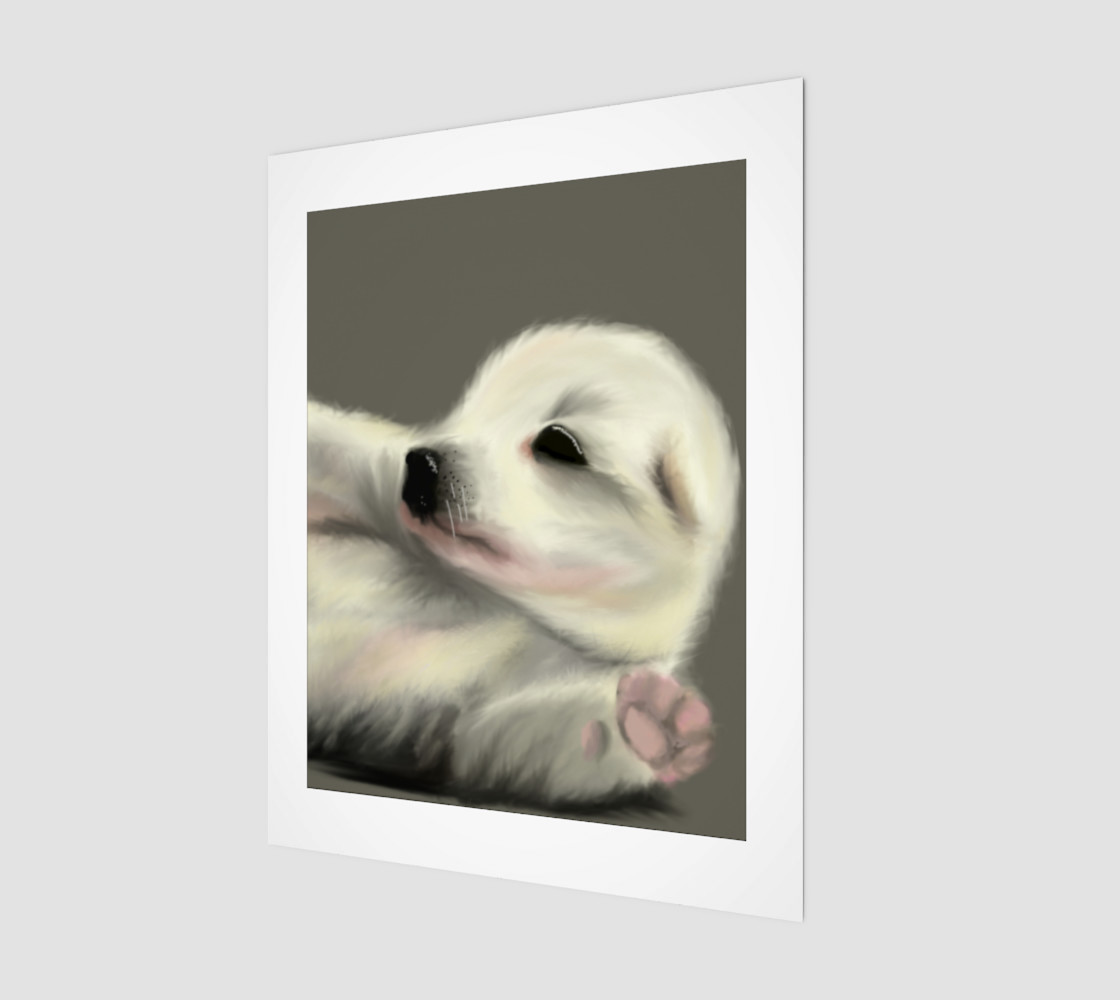 Adorable Puppy Wall Art 11" x 14" preview #1