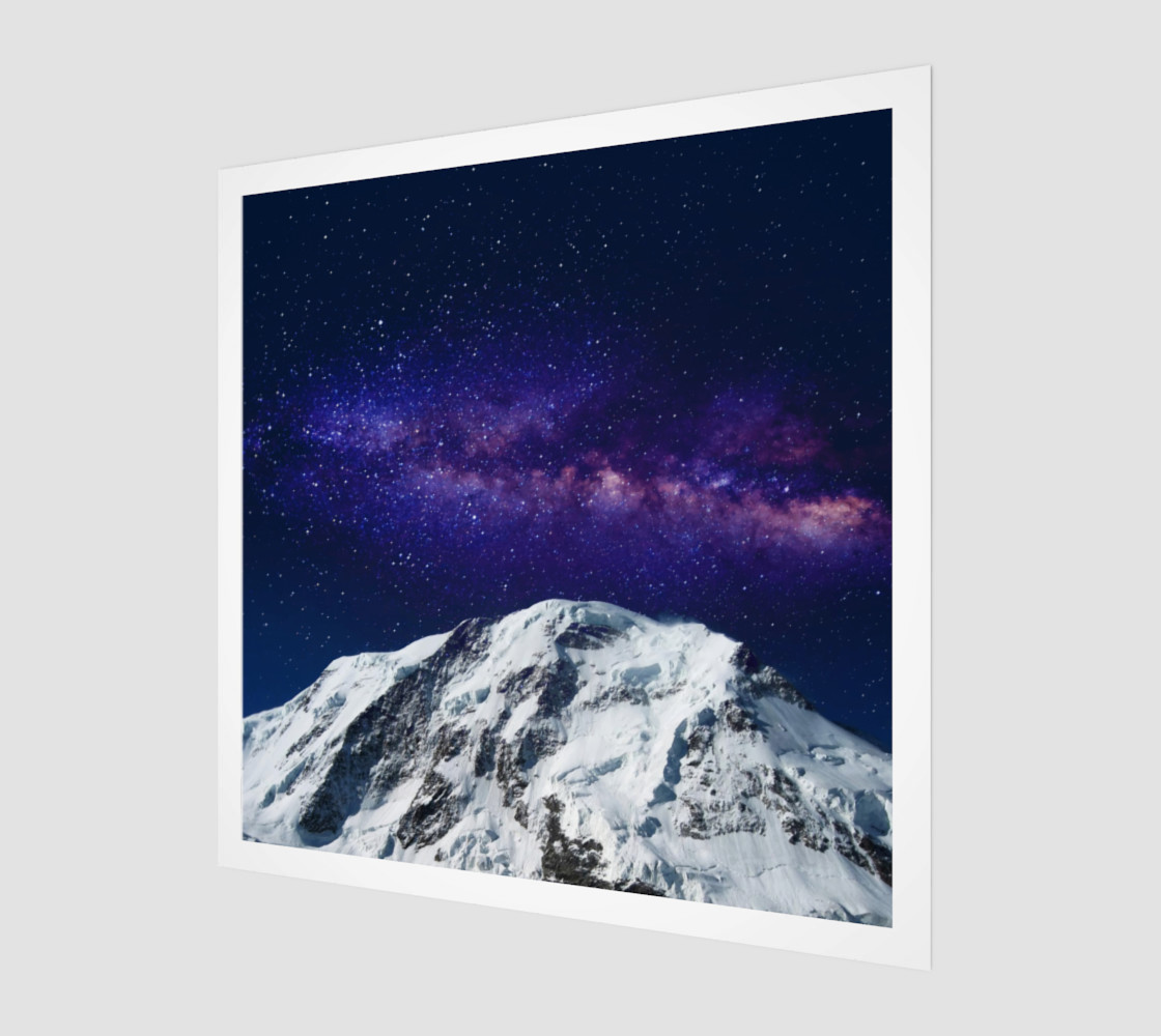 Snow + Galaxy Art Print preview #1