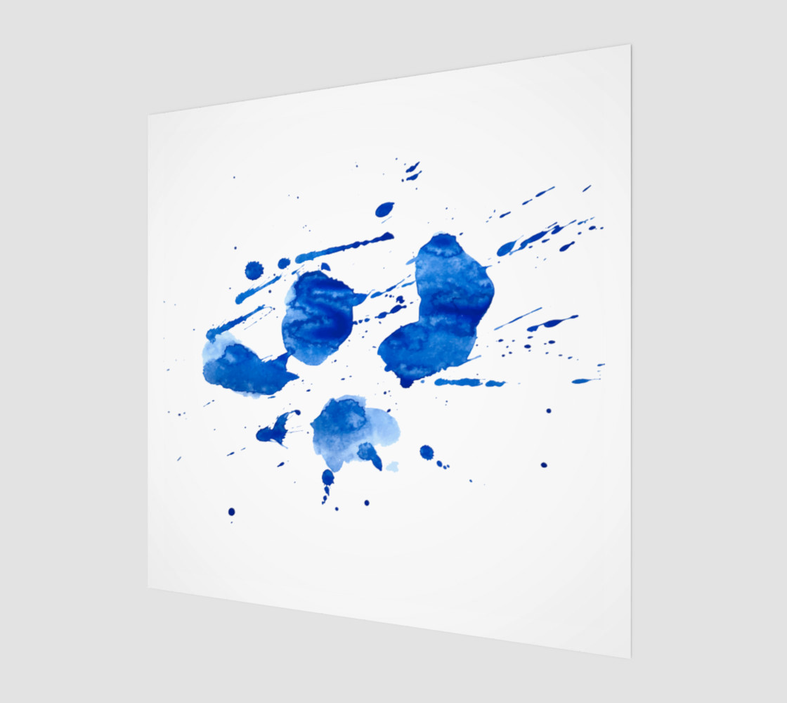 Blue blots of watercolor preview #1