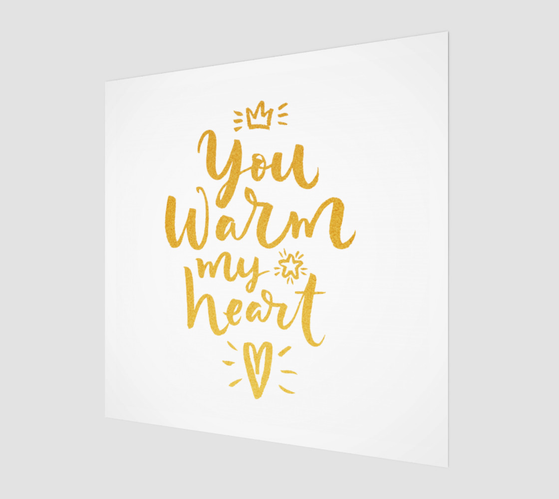You Warm My Heart Gold Typography preview #1