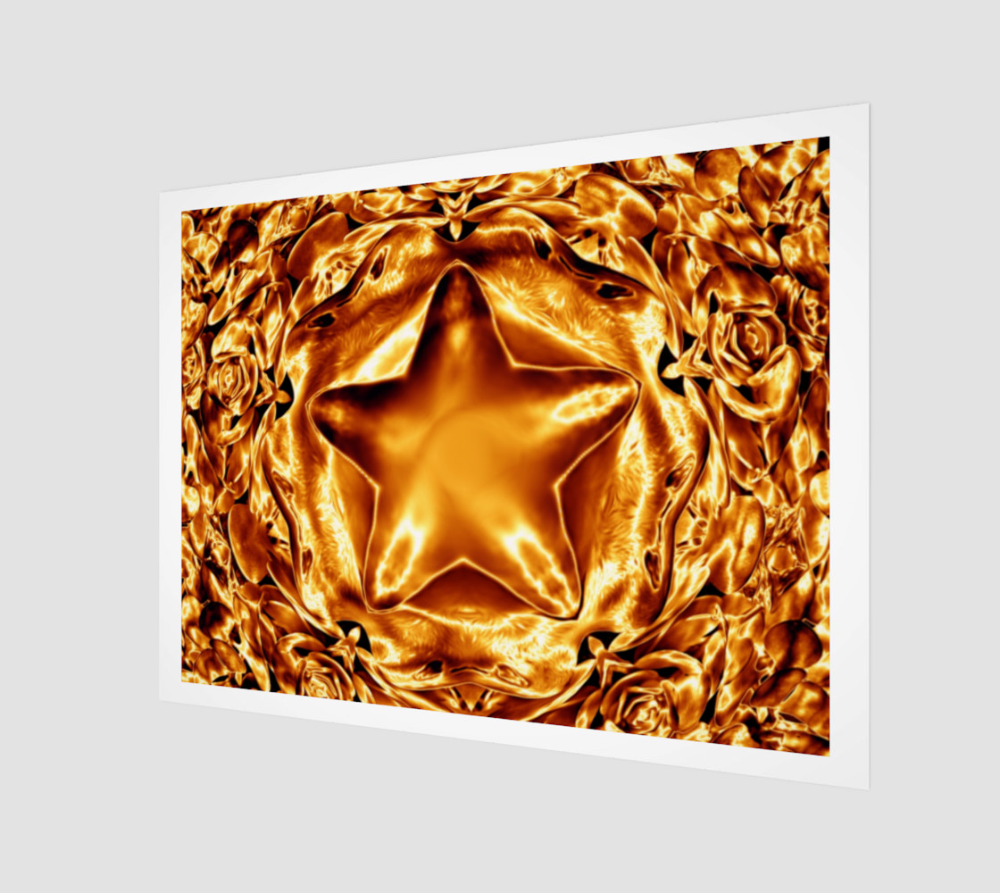 Elegant Shiny Copper Gold Star preview #1