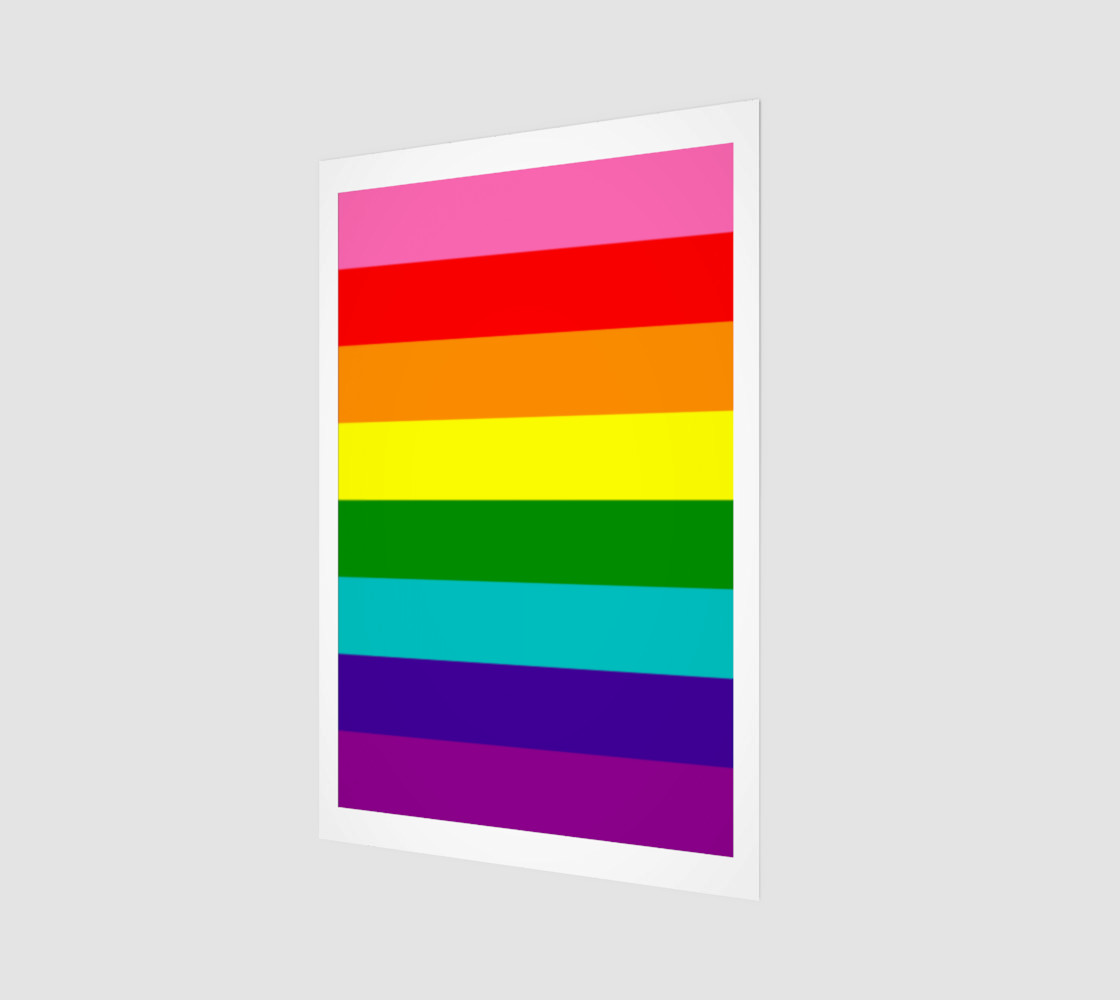Rainbow Flag Original 8 Stripes Pattern LGBT Pride preview #1