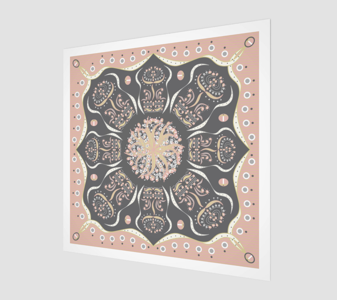 Exotic Flower | Pink | Gray | White | Beige preview #1
