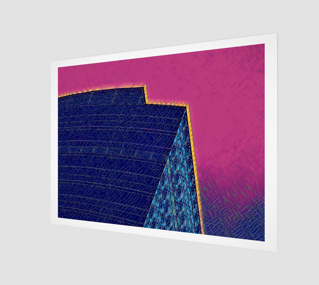 Blue Skyscraper Pink Sky preview #1