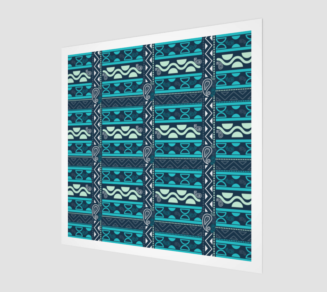 blue ethnic tribal borders preview #1