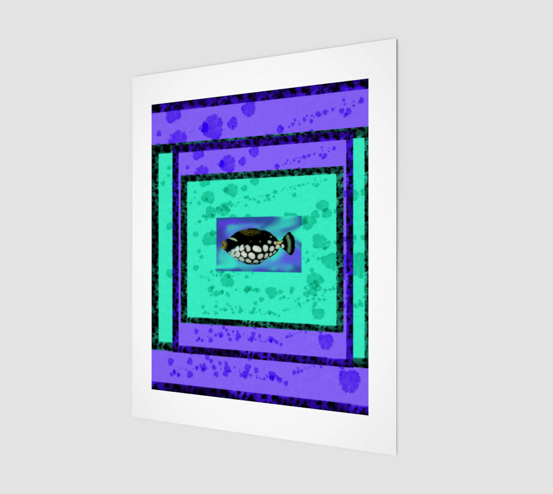 Tropical Fish on Turquoise & Purple preview #1
