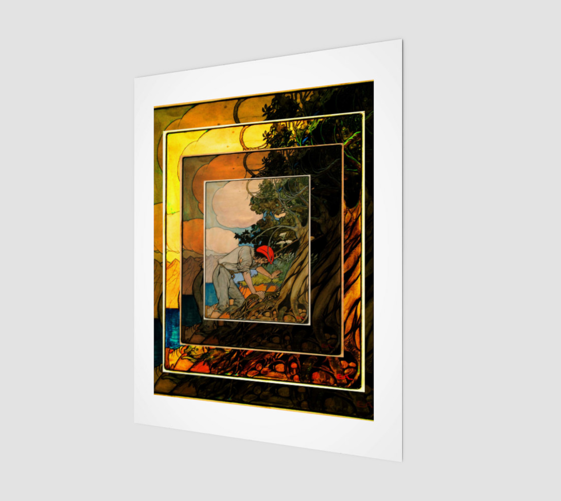 Vintage Poster of Man and Tree preview #1