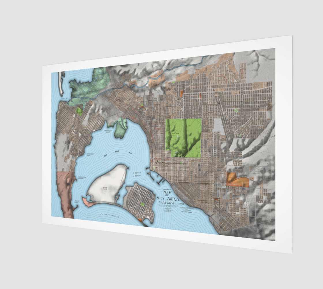 Historical Map of San Diego California preview #1