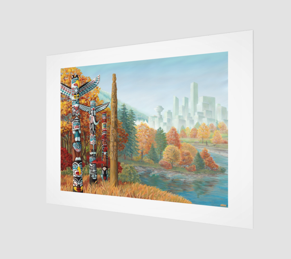Vancouver Canada Landscape Painting - Two Worlds Collide preview #1